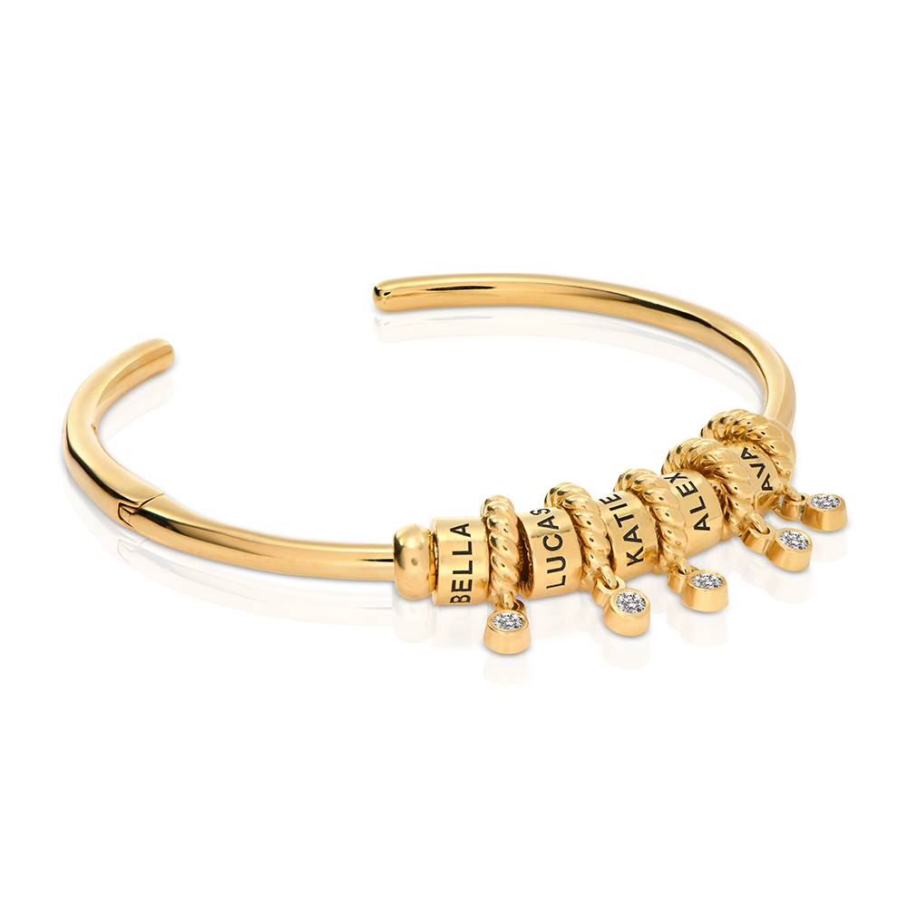 Brazalete Valaya con Cuentas y Diamantes en Vermeil de Oro-6 foto de producto