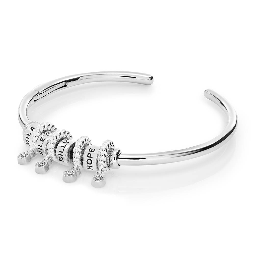 Brazalete Valaya con Cuentas y Diamantes en Plata Esterlina-1 Brazalete Valaya con Cuentas y Diamantes en Plata Esterlina-1 foto de producto