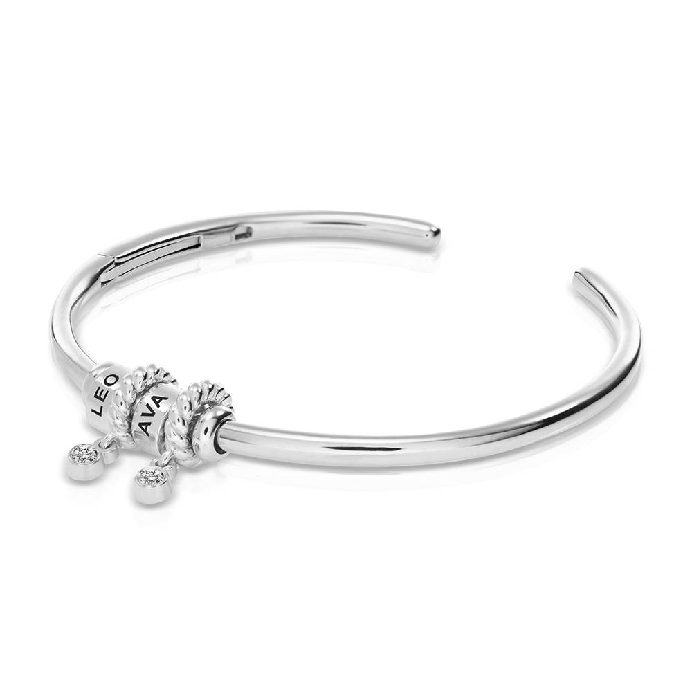 Brazalete Valaya con Cuentas y Diamantes en Plata Esterlina-5 Brazalete Valaya con Cuentas y Diamantes en Plata Esterlina-5 foto de producto