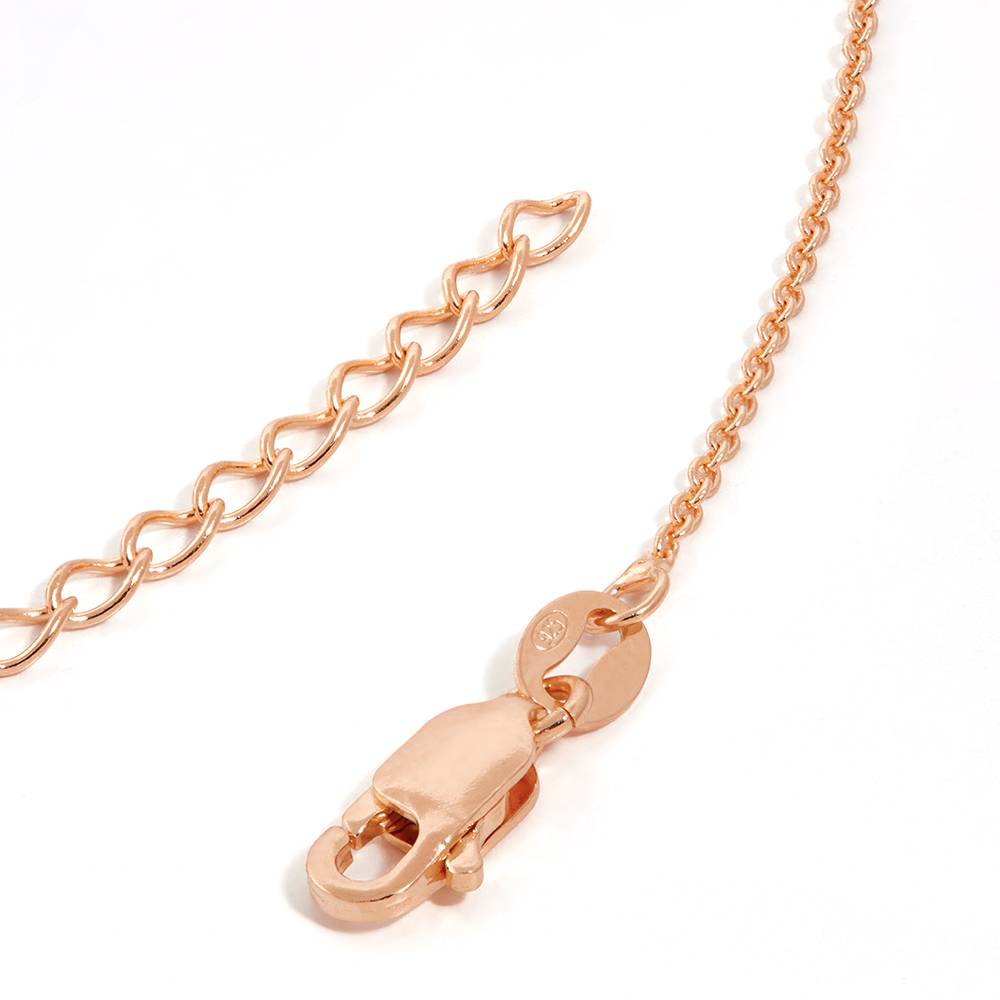 Collar de Barra Totem en 3D con Diamantes en Chapado de Oro Rosa-6 foto de producto