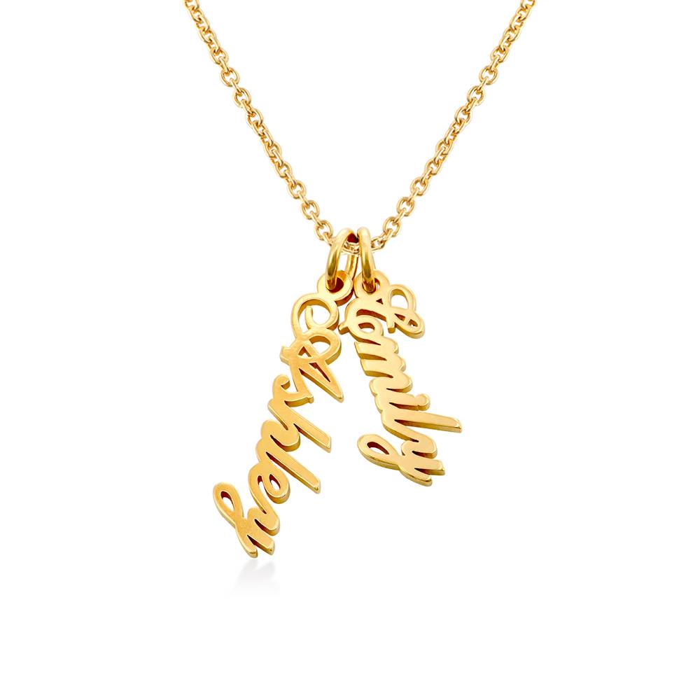 Collar con Nombre Vertical en Oro Sólido 14K-1 foto de producto