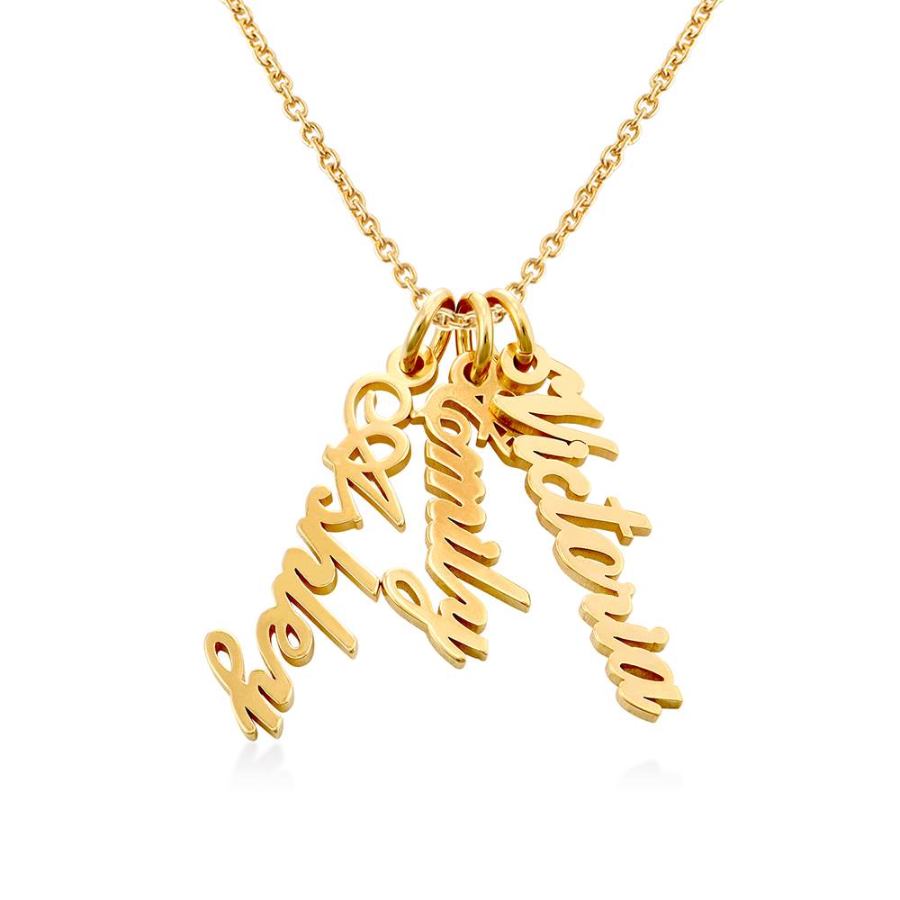 Collar con Nombre Vertical en Oro Sólido 14K-5 foto de producto