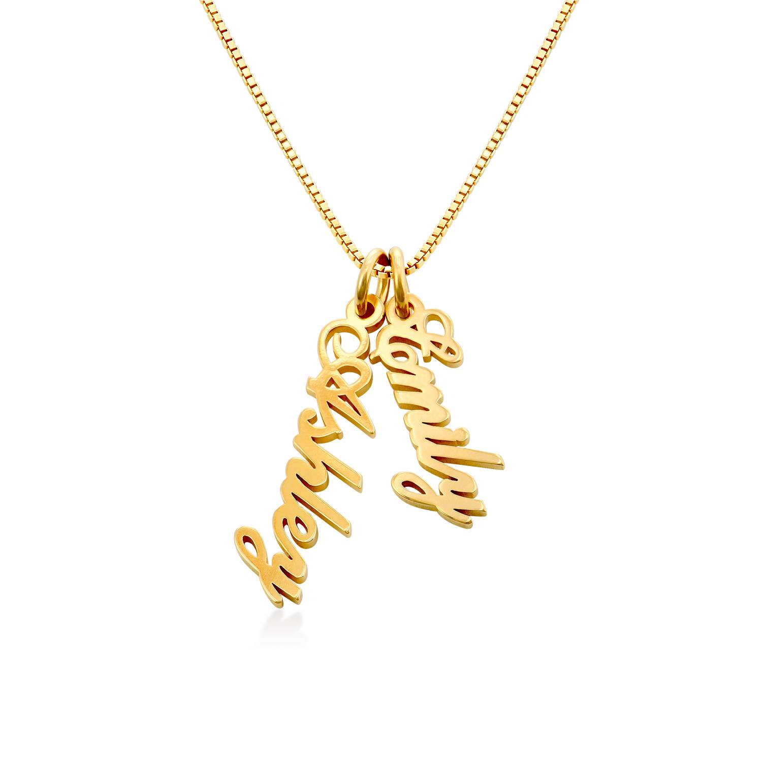 Colgante Vertical con Nombre en Chapa de Oro-1 foto de producto