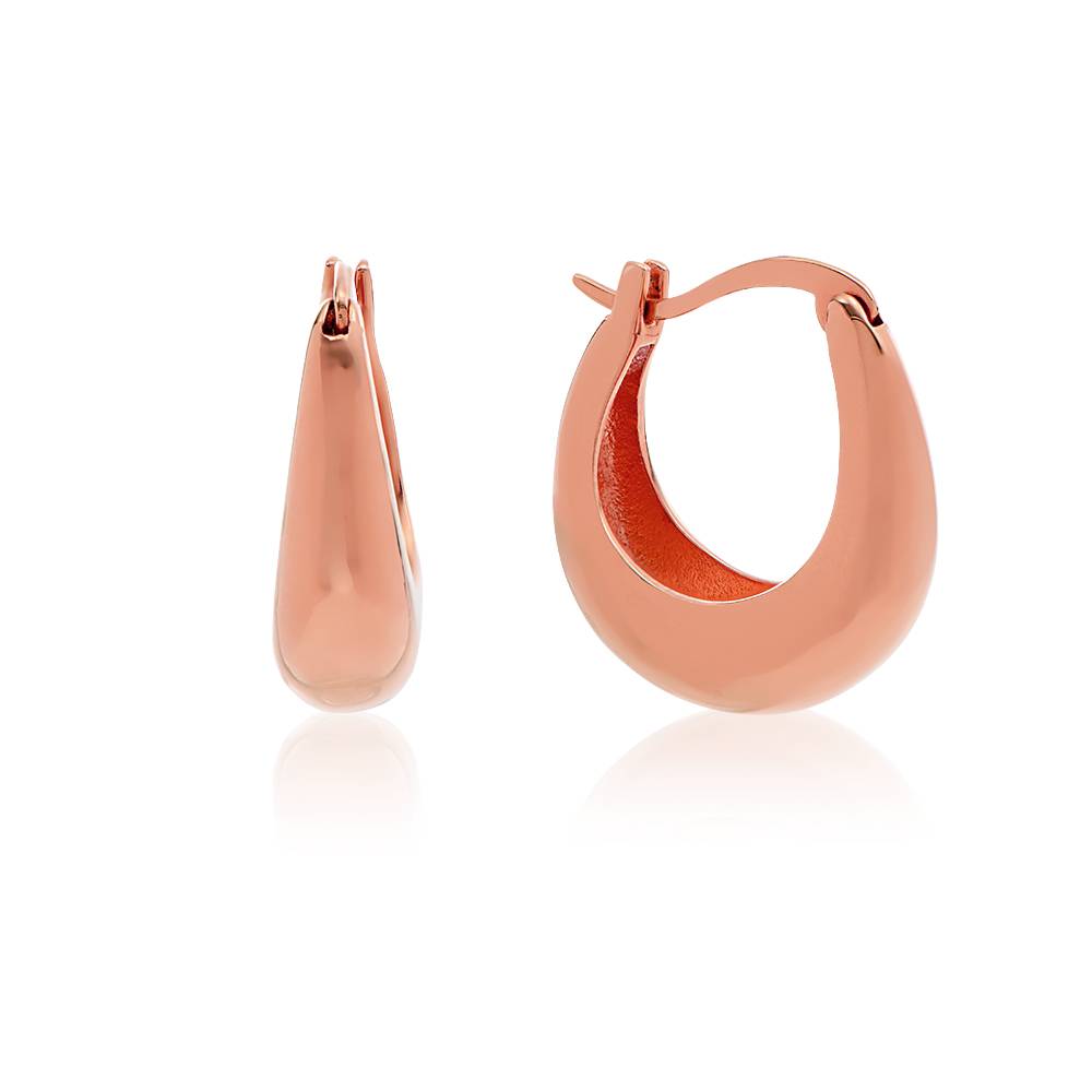 Vienna Pendientes en Forma de Lágrima en Chapa de Oro Rosa-2 foto de producto