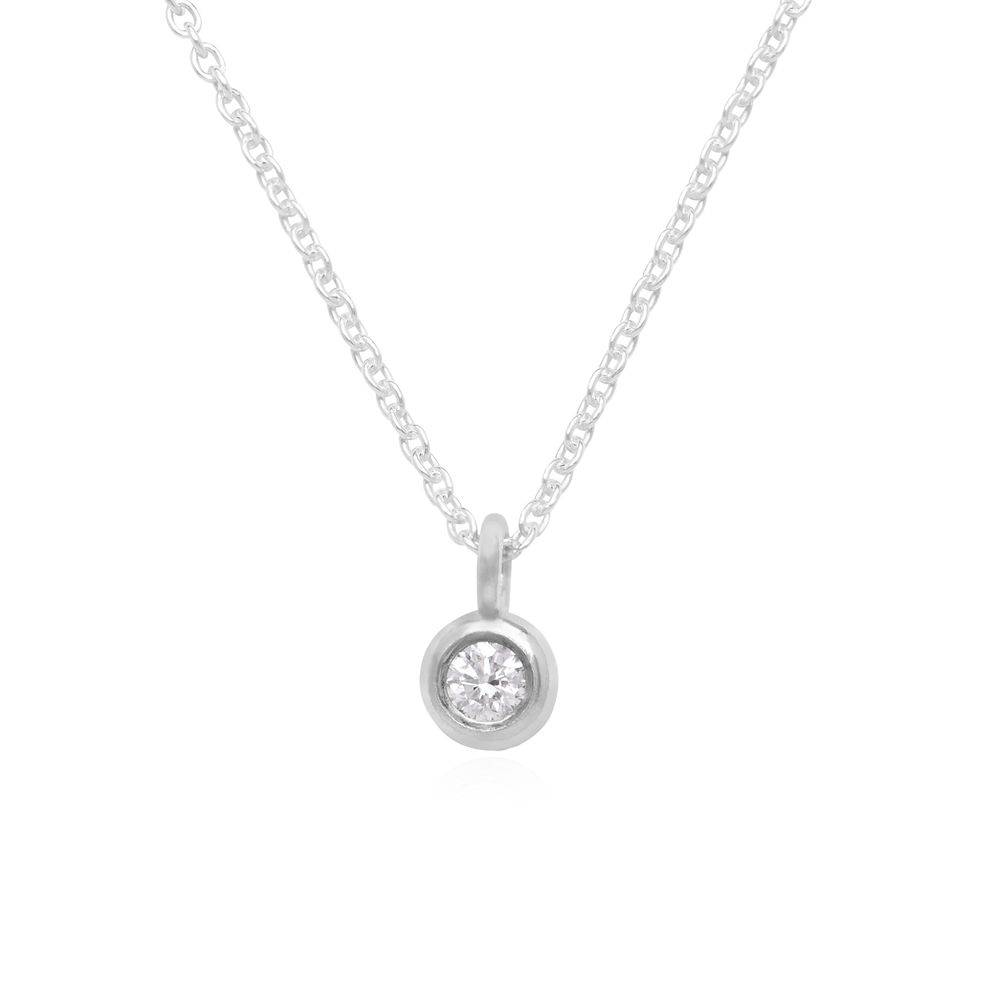 Collar de Diamantes Solitareo en Plata Esterlina-1 Collar de Diamantes Solitareo en Plata Esterlina-1 foto de producto