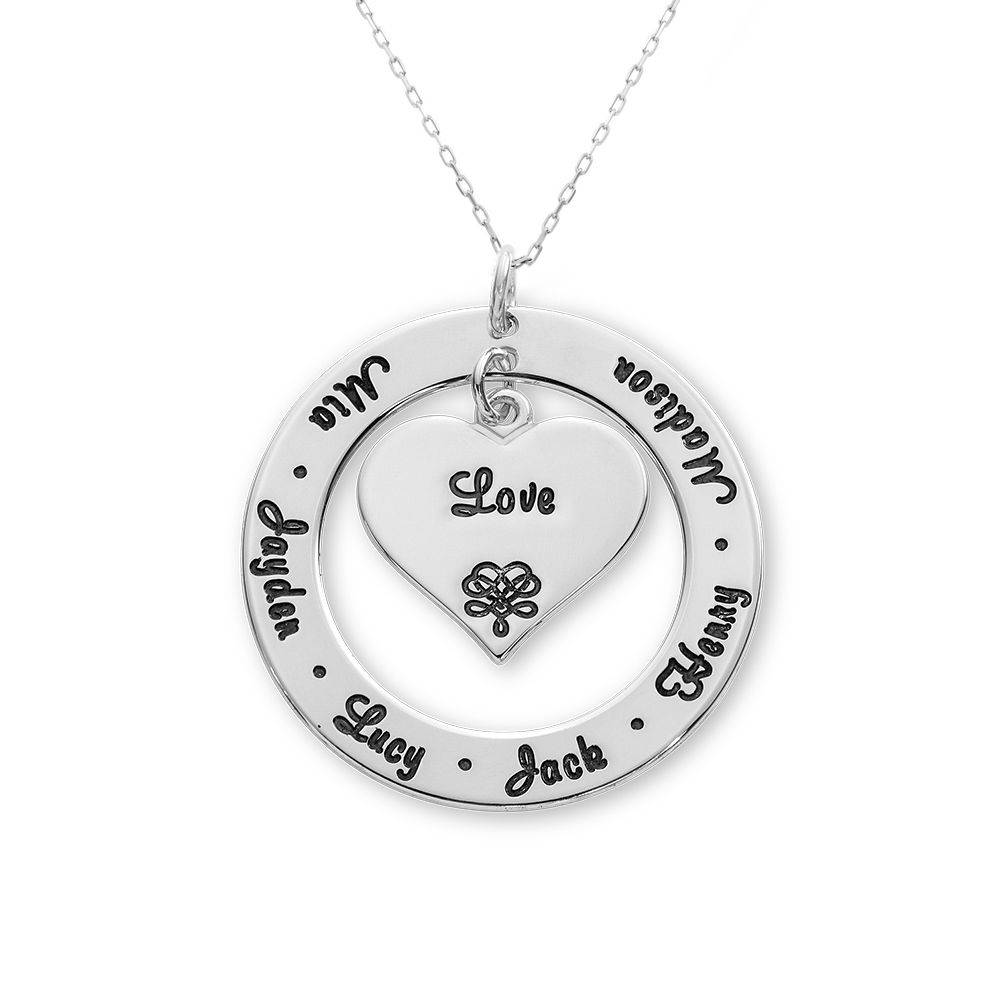 Colgante con Nombre para la Abuela O Mamá en Oro Blanco 10K-1 foto de producto