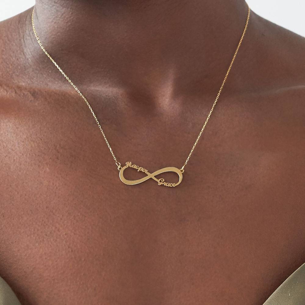 Collar Infinito con Nombre en Oro Sólido 10K-3 Collar Infinito con Nombre en Oro Sólido 10K-3 foto de producto