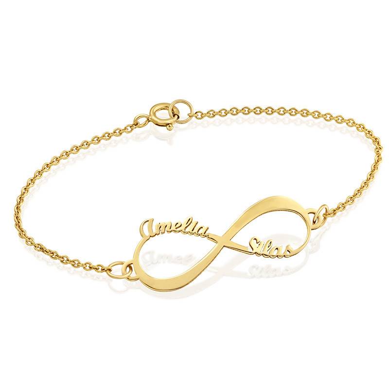 Pulsera Infinito con Nombre en Oro Sólido 14K-2 foto de producto