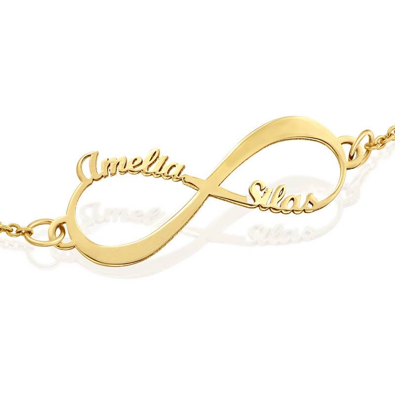 Pulsera Infinito con Nombre en Oro Sólido 14K-3 foto de producto