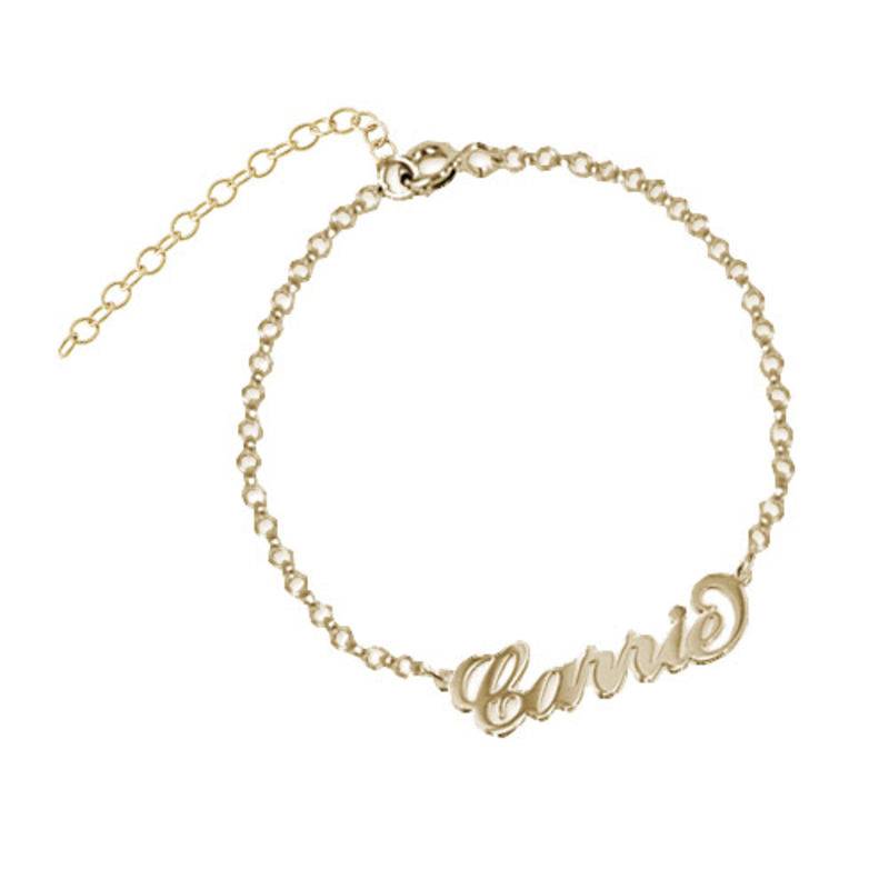 Pulsera con Nombre Carrie en Chapa de Oro-2 foto de producto