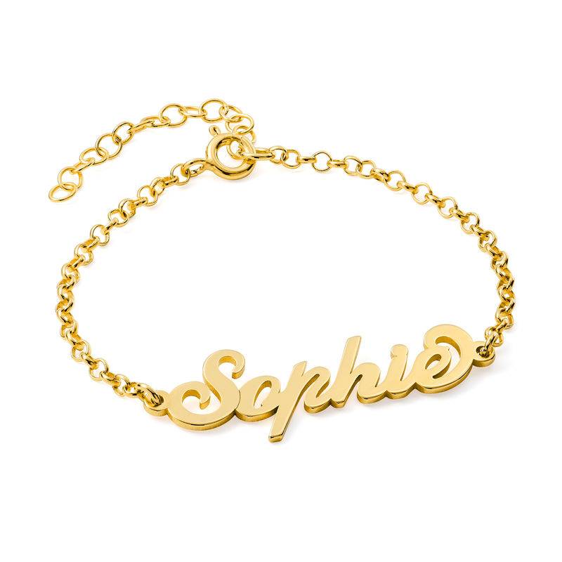 Pulsera con Nombre Carrie en Vermeil de Oro-1 foto de producto