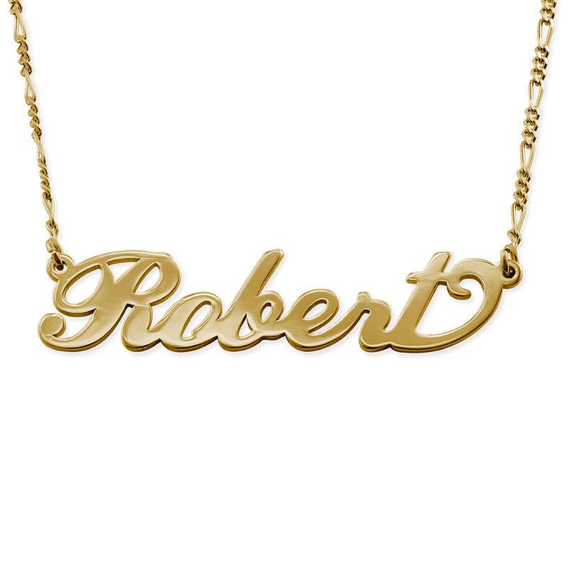 Collar con Nombre Personalizado para Hombres en Vermeil de Oro-1 foto de producto