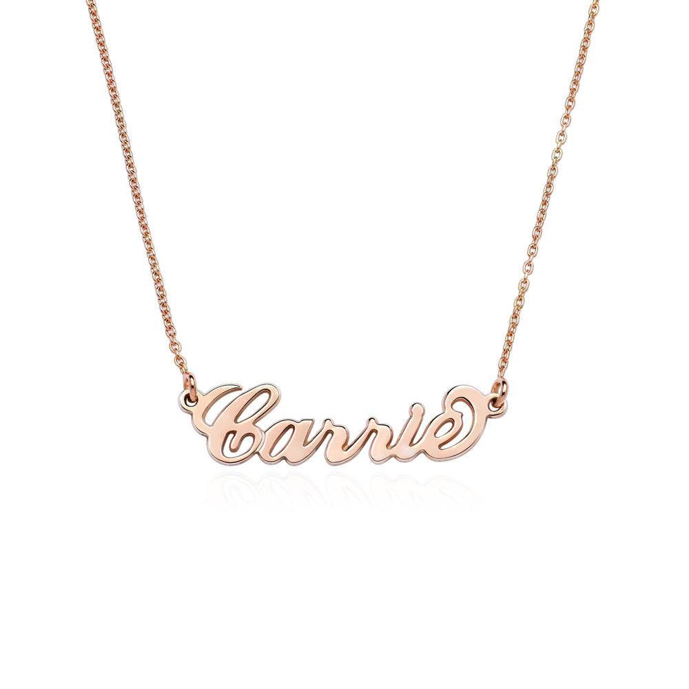 Collar con Nombre Carrie en Chapa de Oro Rosa-3 Collar con Nombre Carrie en Chapa de Oro Rosa-3 foto de producto