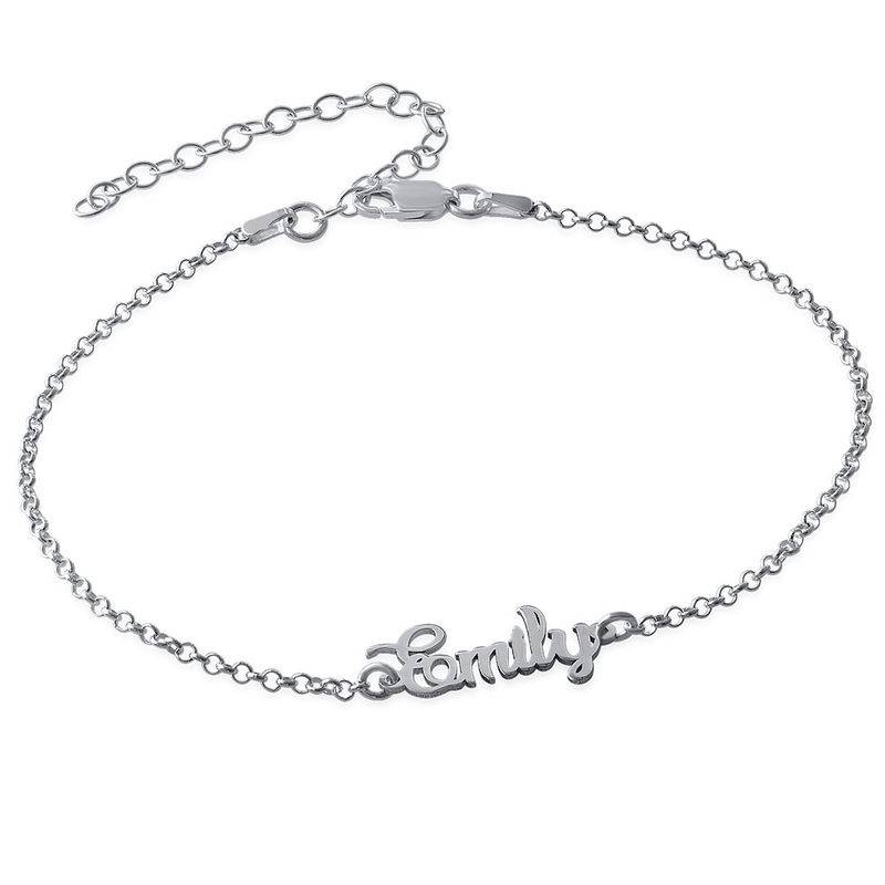 Pulsera / Tobillera con Nombre en Plata-1 foto de producto