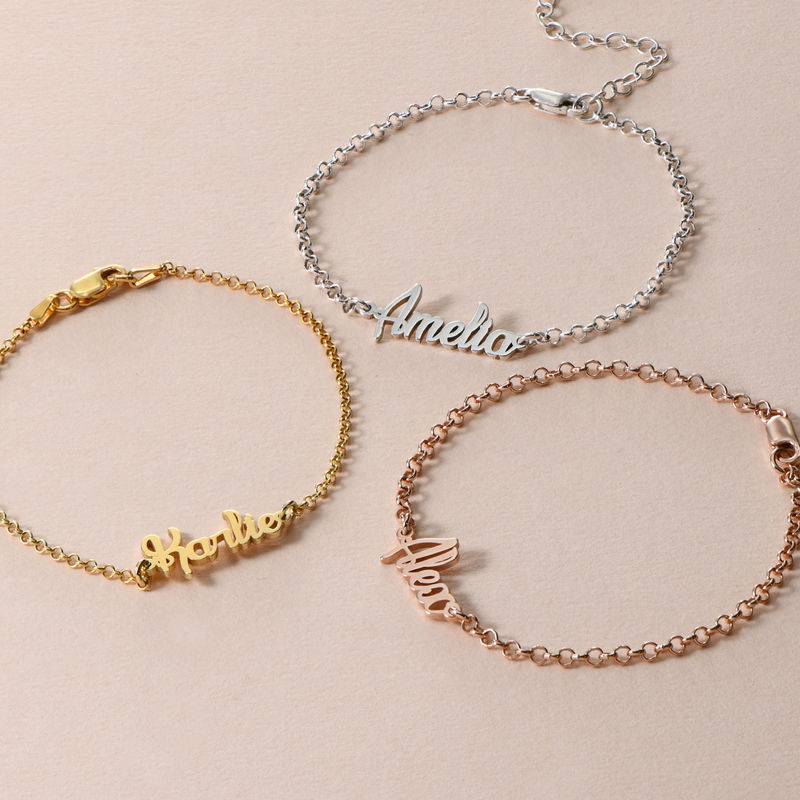 Pulsera / Tobillera con Nombre en Plata-3 foto de producto