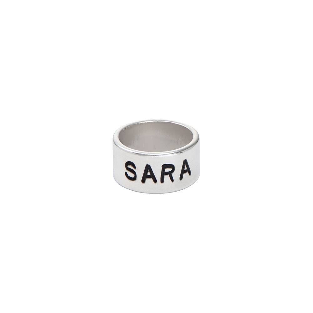 Cuentas Grabadas para Pulsera de Cuero Trenzado en Plata-1 foto de producto