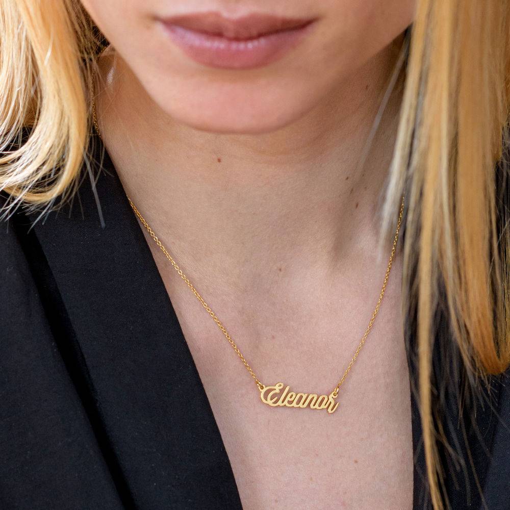 Collar con Nombre Twirl Script en Baño de Oro-4 foto de producto