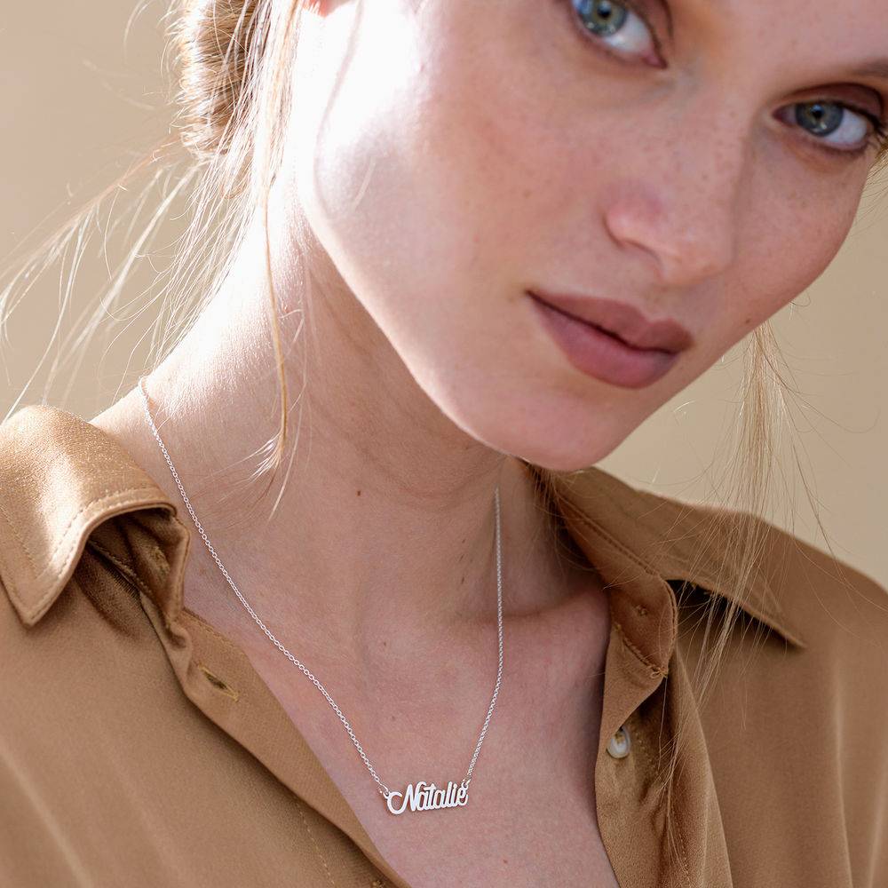 Collar con Nombre Twirl Script en Plata-3 foto de producto