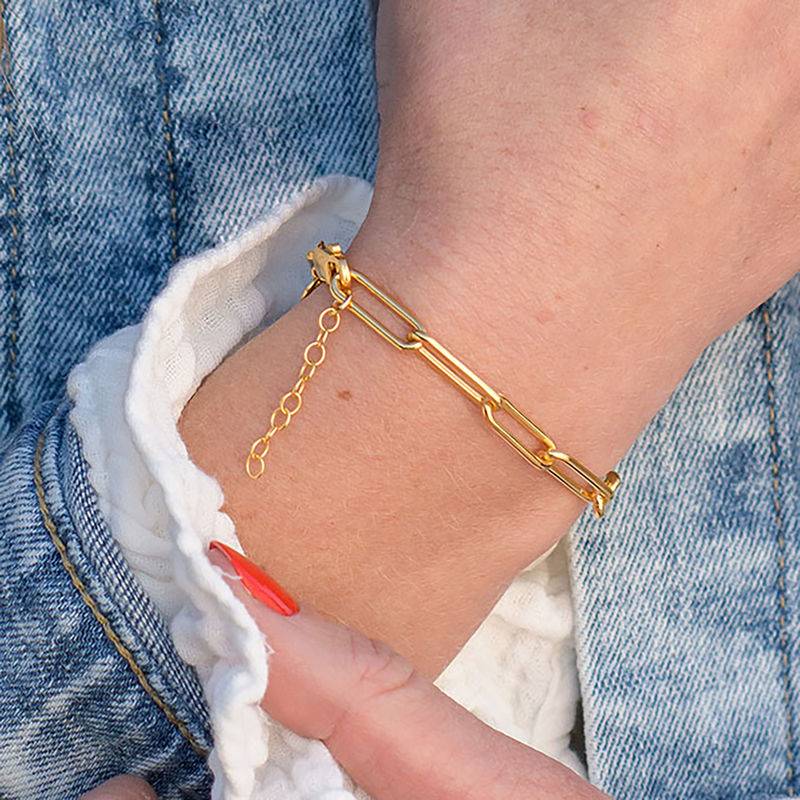 Pulsera de Eslabones en Chapa de Oro-3 foto de producto