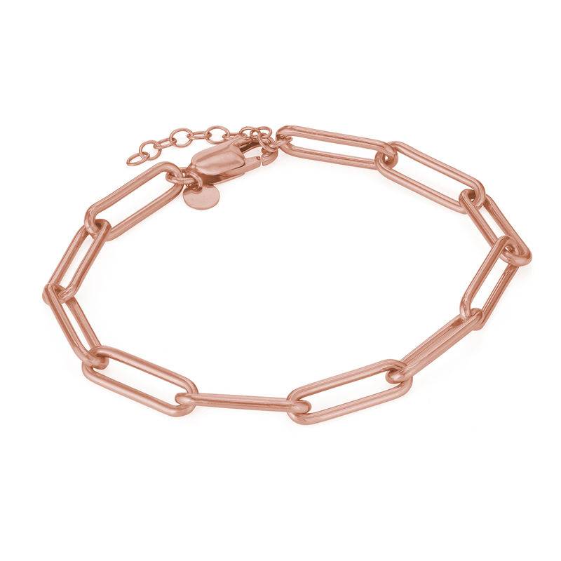 Pulsera de Eslabones en Chapa de Oro Rosa-1 foto de producto