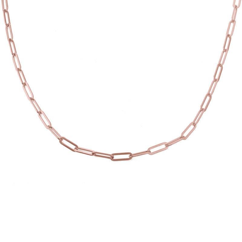Cadena de Eslabones en Chapa de Oro Rosa-2 foto de producto