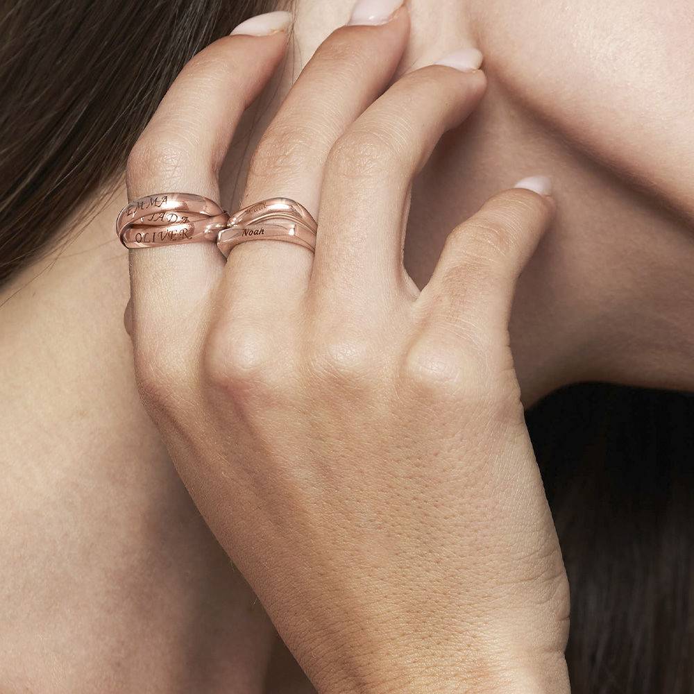 Anillo Ruso Charlize con 3 Anillos en Chapado de Oro Rosa-4 Anillo Ruso Charlize con 3 Anillos en Chapado de Oro Rosa-4 foto de producto