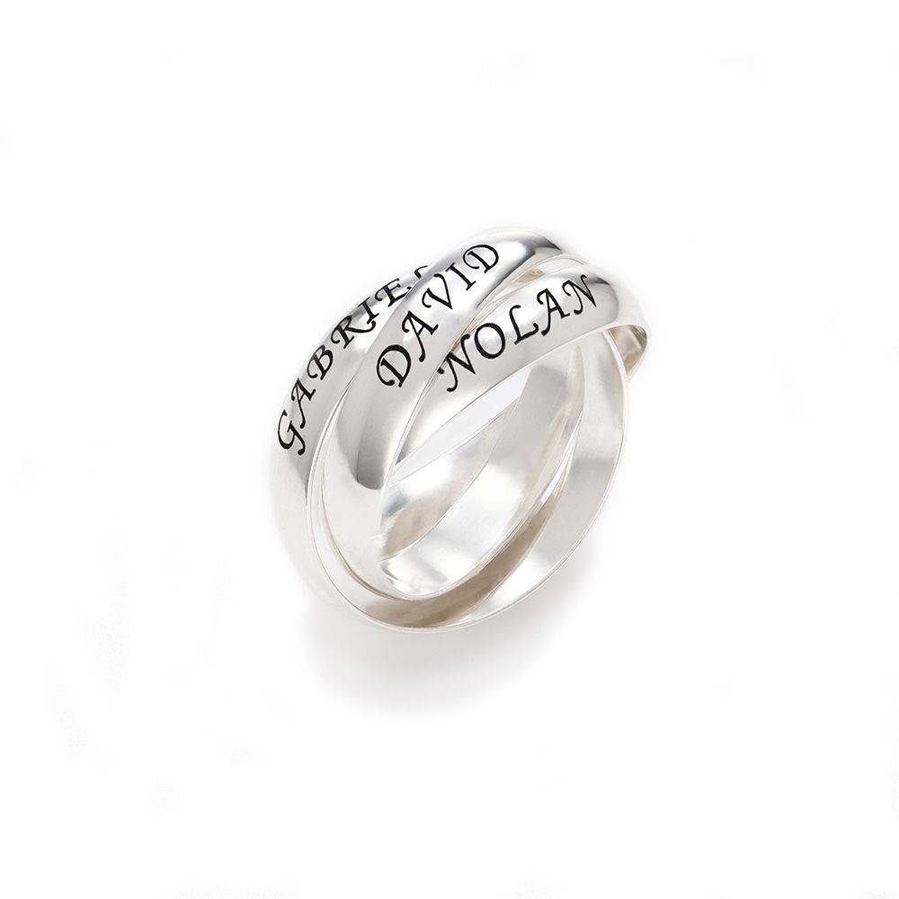 Anillo Ruso Charlize con 3 Anillos en Plata-2 foto de producto