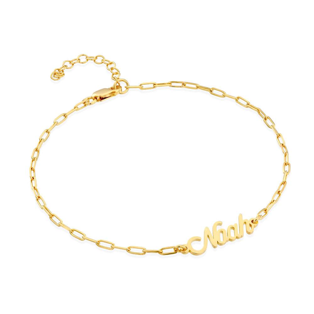 Pulsera / Tobillera de Eslabones con Nombre en Baño de Oro-1 foto de producto