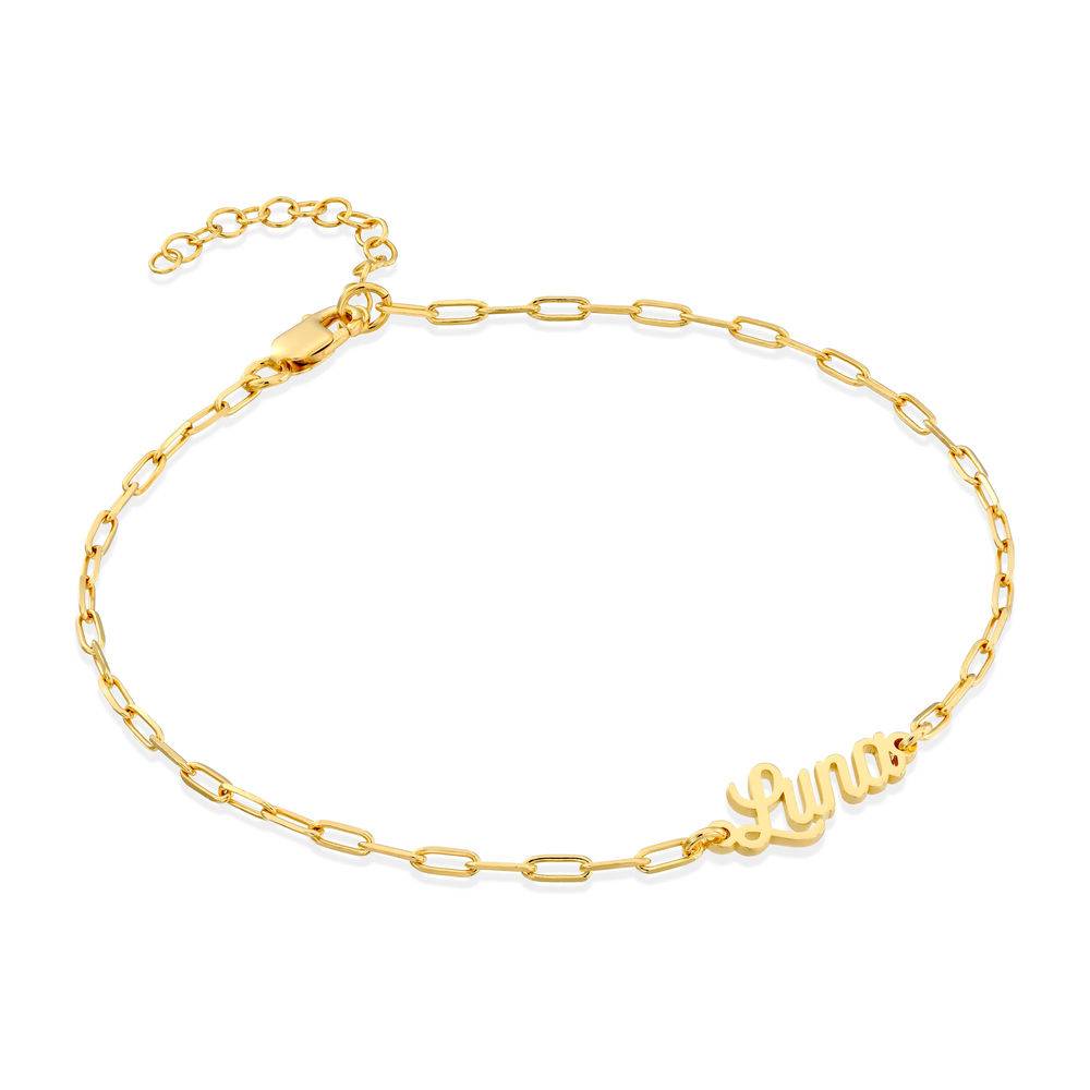 Pulsera / Tobillera de Eslabones con Nombre en Vermeil de Oro-1 foto de producto
