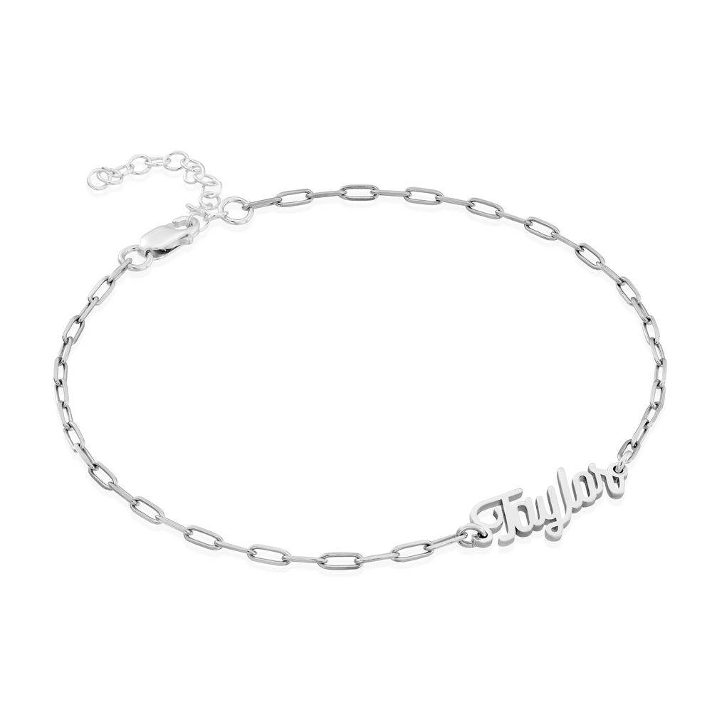 Pulsera / Tobillera de Eslabones con Nombre en Plata Esterlina-1 foto de producto