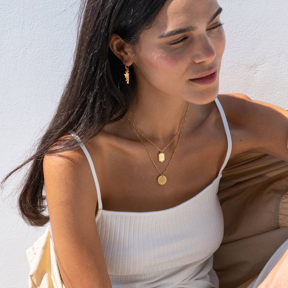 Cupola collar de cadena de eslabones en chapa de oro de 18k-1 foto de producto