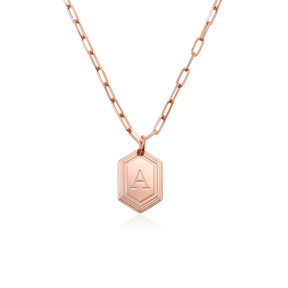 Cupola collar de cadena de eslabones de cúpula en chapa de oro rosa de 18k-2 foto de producto