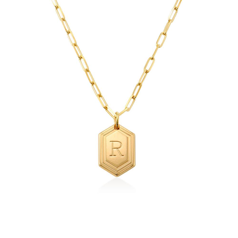 Cupola collar de cadena de eslabones de cúpula en chapa de oro vermeil de 18k-2 foto de producto