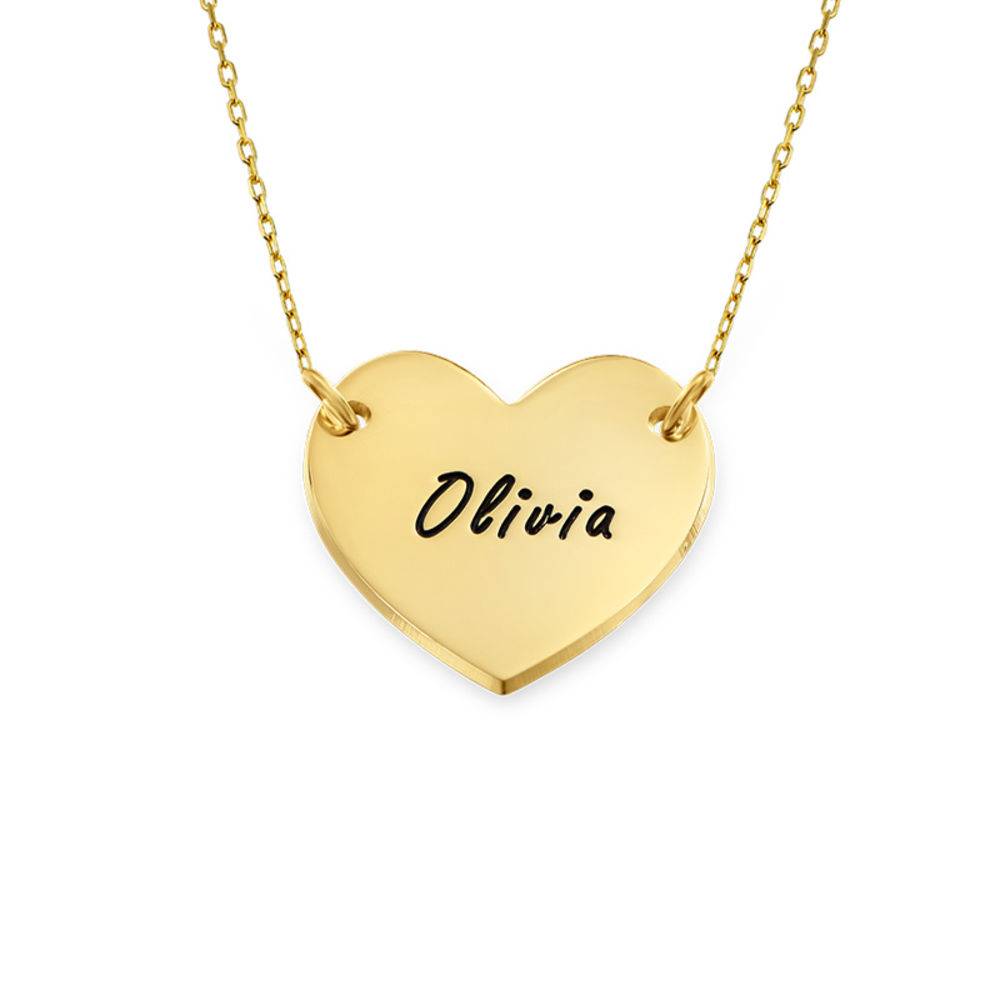Collar con Corazón Grabado para Adolescentes en Oro Sólido 10K-1 Collar con Corazón Grabado para Adolescentes en Oro Sólido 10K-1 foto de producto