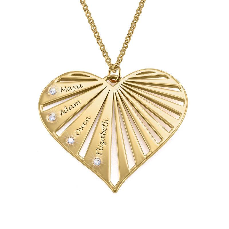 Collar de la Familia con Diamantes en Baño de Oro-1 foto de producto
