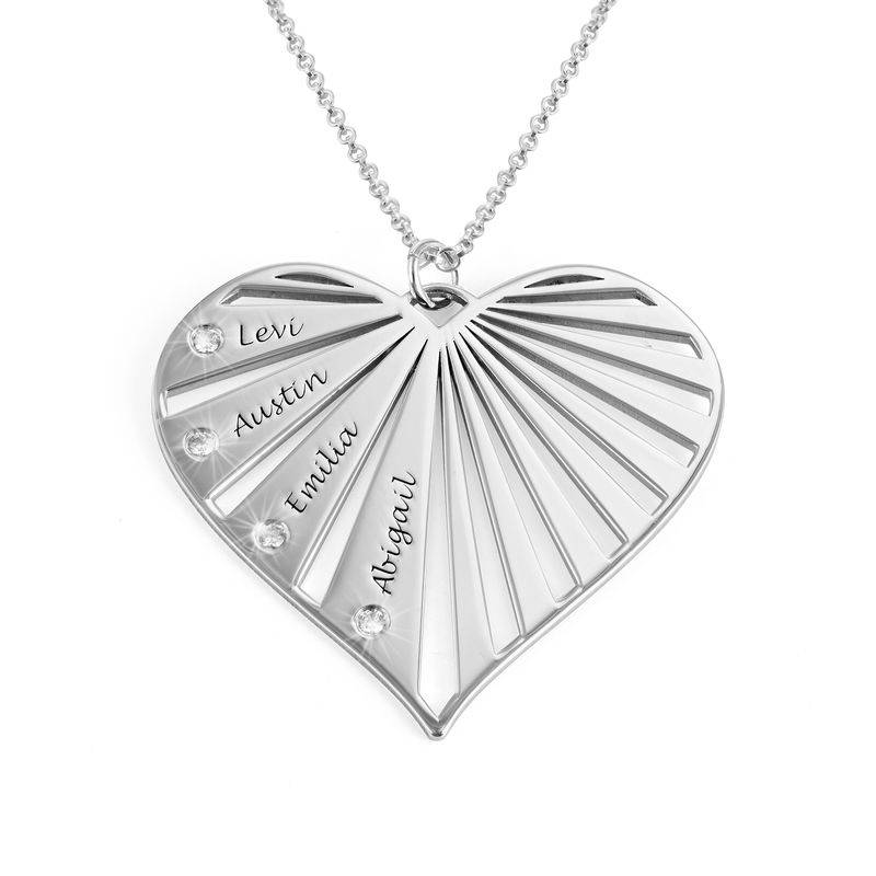Collar de la Familia con Diamantes en Plata-1 foto de producto