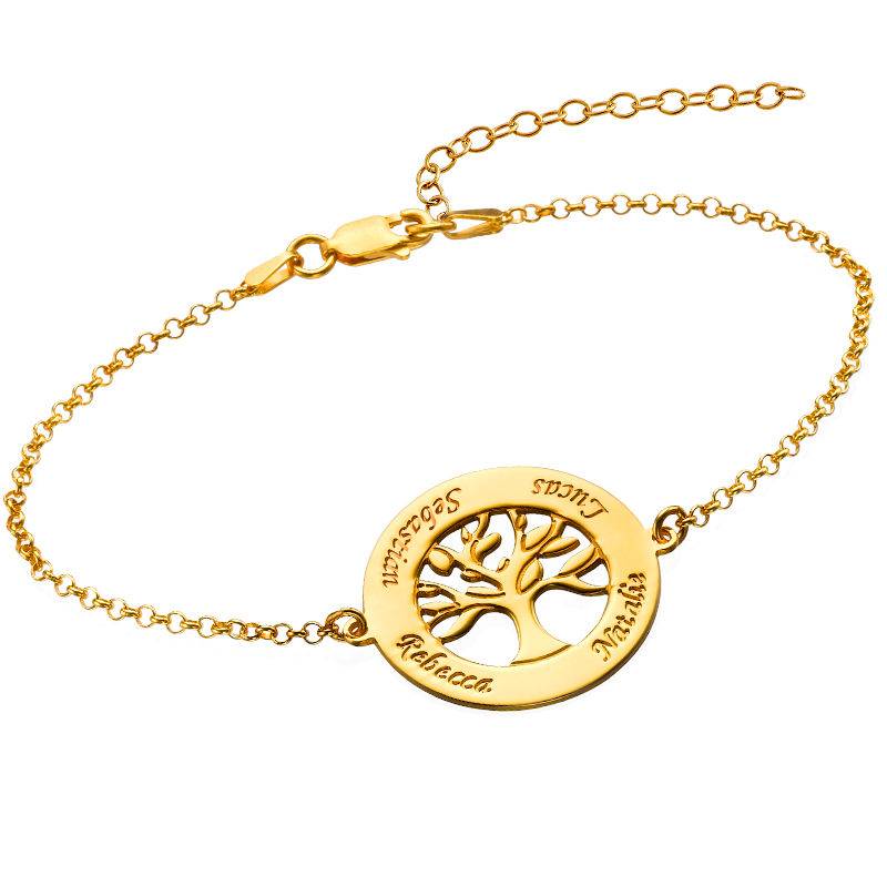 Pulsera Árbol Genealógico con Grabado en Vermeil de Oro-1 foto de producto