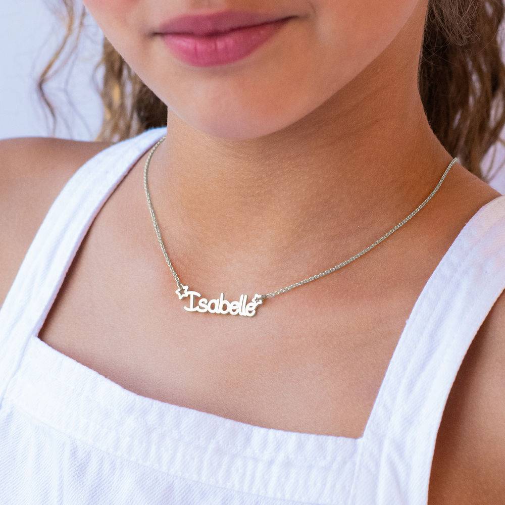 Collar con Nombre de Estrella para Niñas en Plata - Version-2 Collar con Nombre de Estrella para Niñas en Plata - Version-2 foto de producto