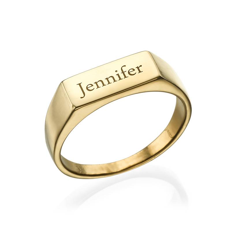 Anillo de Firma Grabado en Chapa de Oro-3 foto de producto