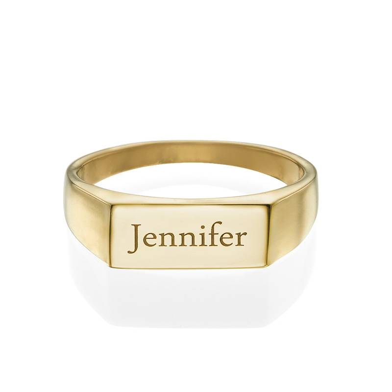 Anillo de Firma Grabado en Chapa de Oro-1 foto de producto