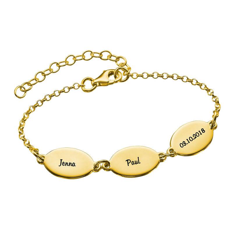 Pulsera con Nombres de Niñas para Mamá en Chapa de Oro-2 foto de producto