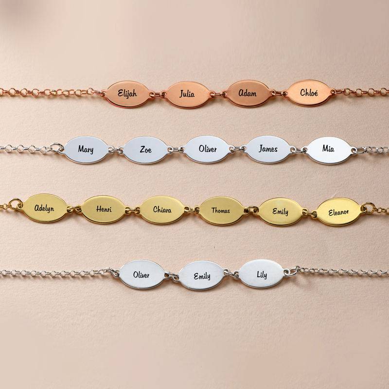 Pulsera con Nombres de Niñas para Mamá en Chapa de Oro-1 foto de producto