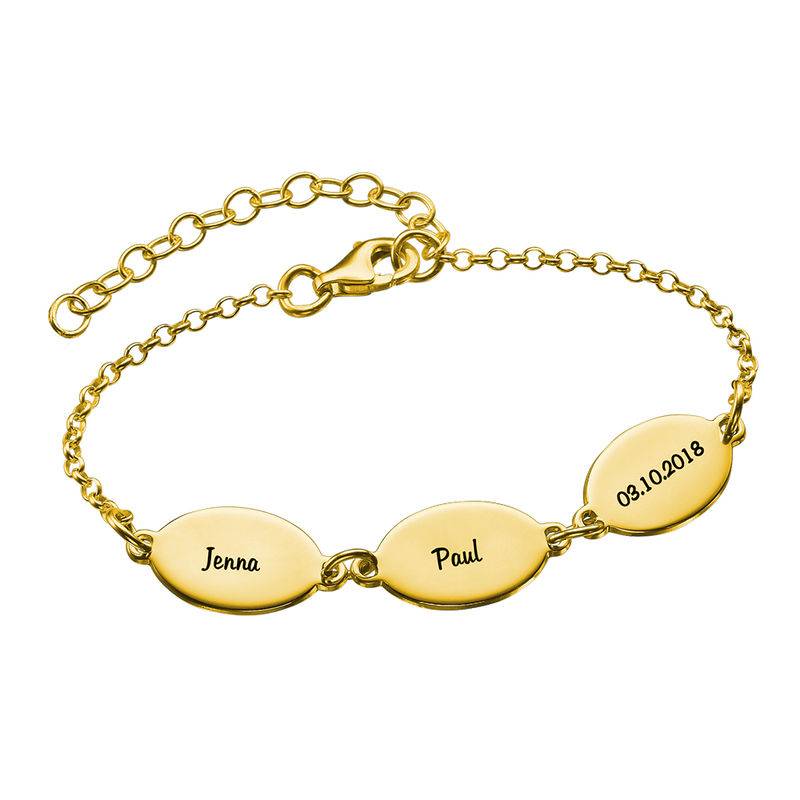 Pulsera con Nombres de Niñas para Mamá en Vermeil de Oro-4 Pulsera con Nombres de Niñas para Mamá en Vermeil de Oro-4 foto de producto