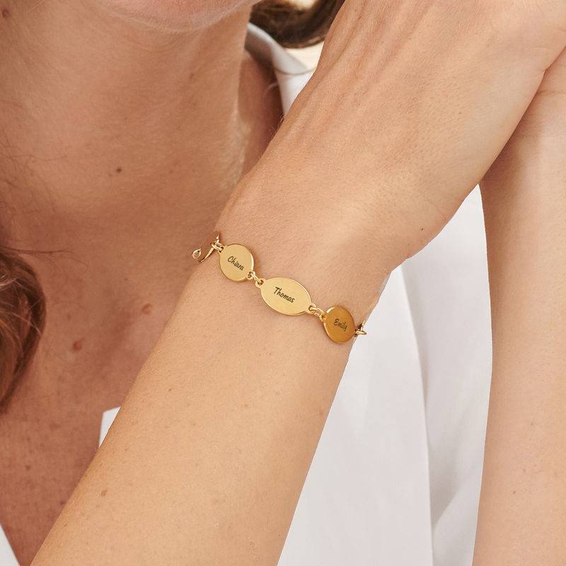 Pulsera con Nombres de Niñas para Mamá en Vermeil de Oro-1 Pulsera con Nombres de Niñas para Mamá en Vermeil de Oro-1 foto de producto