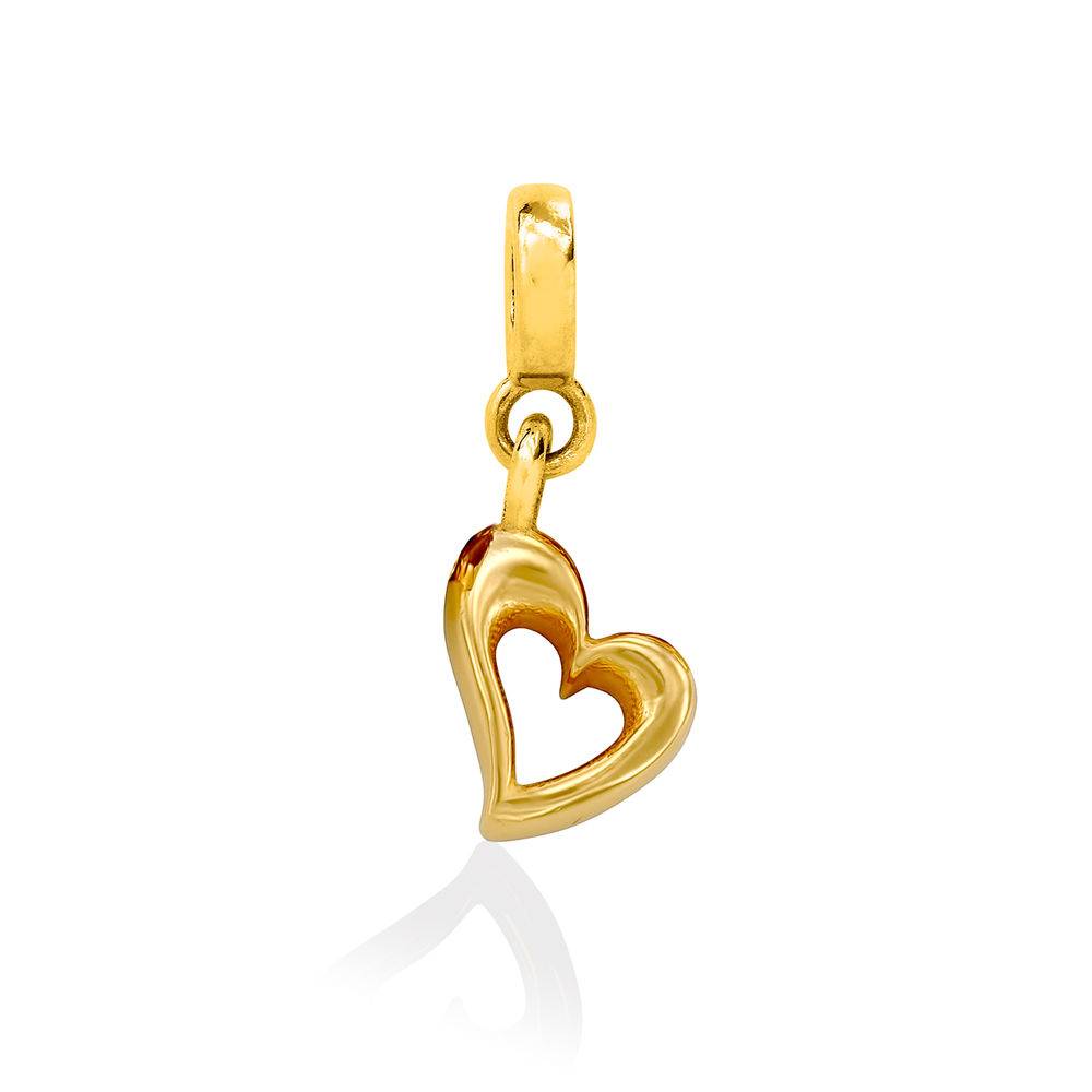 Colgante de Corazón para Pulsera Abierto Linda en Baño de Oro-1 foto de producto