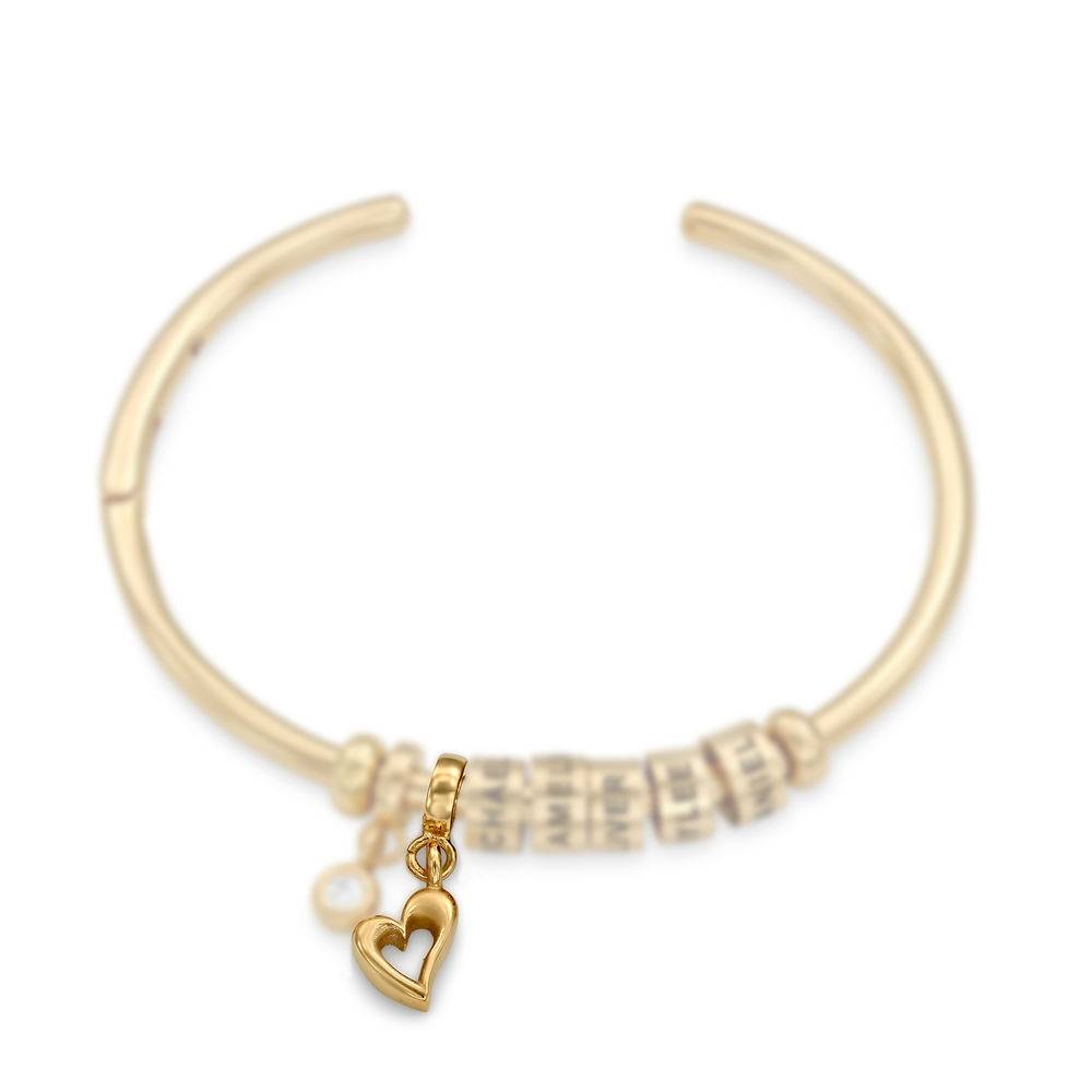 Colgante de Corazón para Pulsera Abierto Linda en Baño de Oro-2 foto de producto