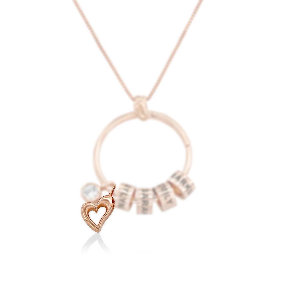 Colgante de Corazón para Collar Linda en Chapado de Oro Rosa-2 foto de producto