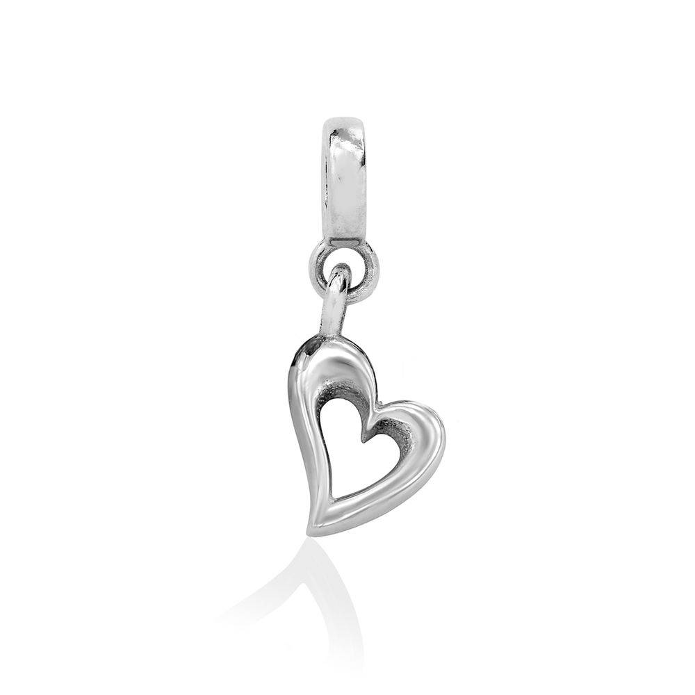 Colgante de Corazón para Pulsera Abierto Linda en Plata Esterlina-2 foto de producto