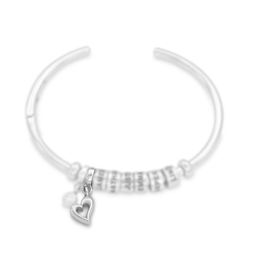 Colgante de Corazón para Pulsera Abierto Linda en Plata Esterlina-1 foto de producto