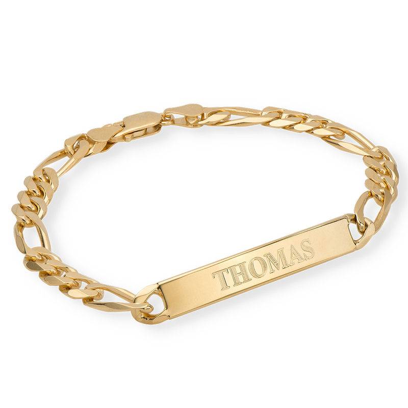 Pulsera con Identificación Estilo Amigo para Hombres en Baño de Oro-1 foto de producto